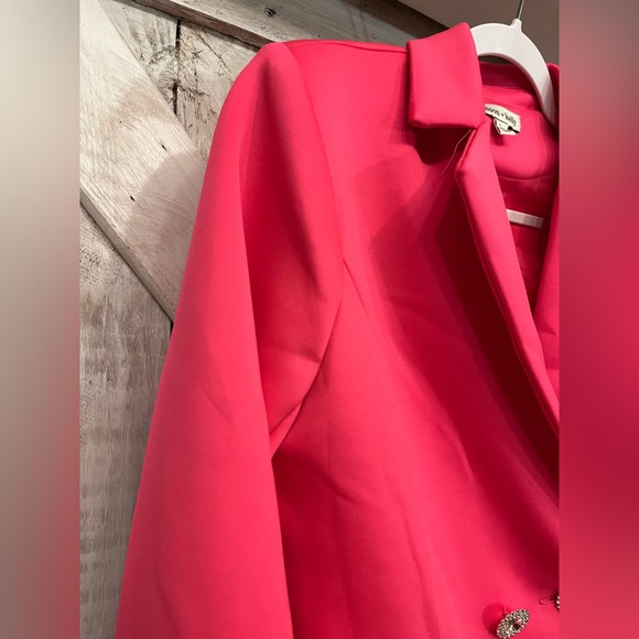 Cowboy Cowgirl Barbie Pink Metal Fringe Bling Button Jacket Dress Size Large - Picture 11 of 16